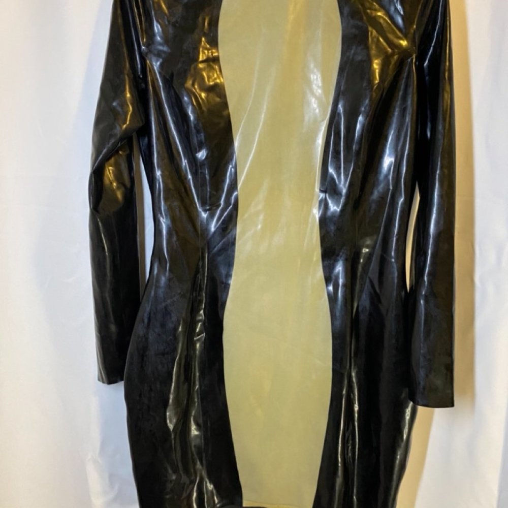 Latex Stripped Dress by Rubber Eva - Picture 11 of 15